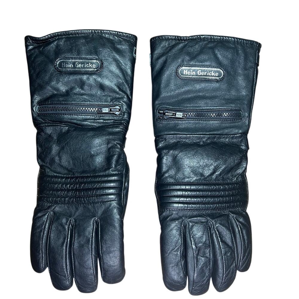 Hein Gericke cold weather leather gauntlet motorcycle gloves nwot size xl